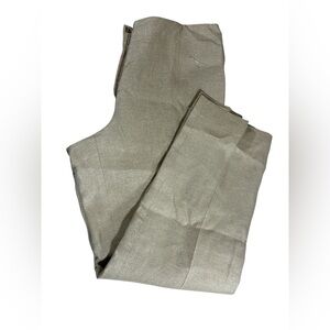 Rare Vintage 90s Talbots Linen Luxury Trousers - Luminous Beige 10P